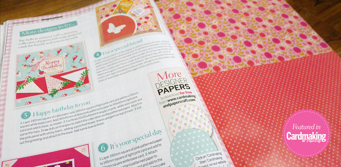 Patterns Featured in Cardmaking & Papercraft Magazine