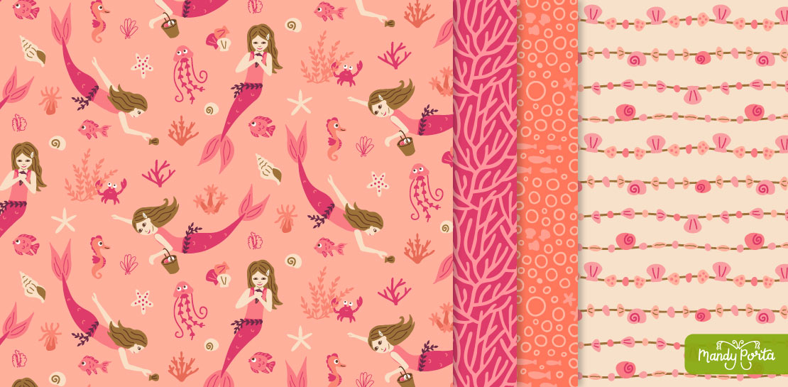 Maker Mermaid Surface Pattern Collection